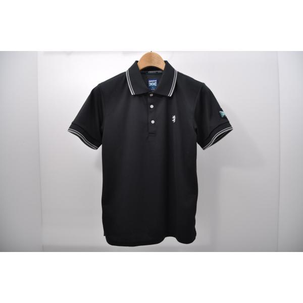 coco 中古【値下げ】 アドミラルゴルフ Admiral Golf メンズ 半袖ポロシャツ M 黒 ブラック シンプル レターパックプラス発送可 80196