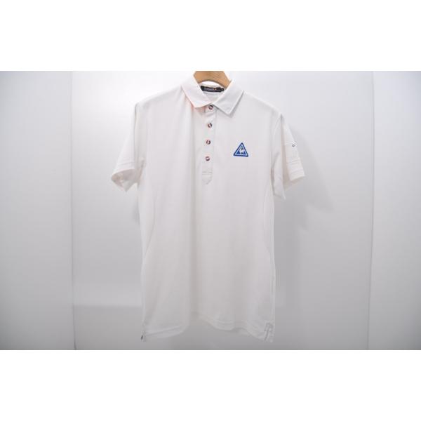 coco 中古【SALE】 ルコックスポルティフ le coq sportif メンズ 半袖ポロシャツ L 白 シンプル レターパックプラス発送可 80330