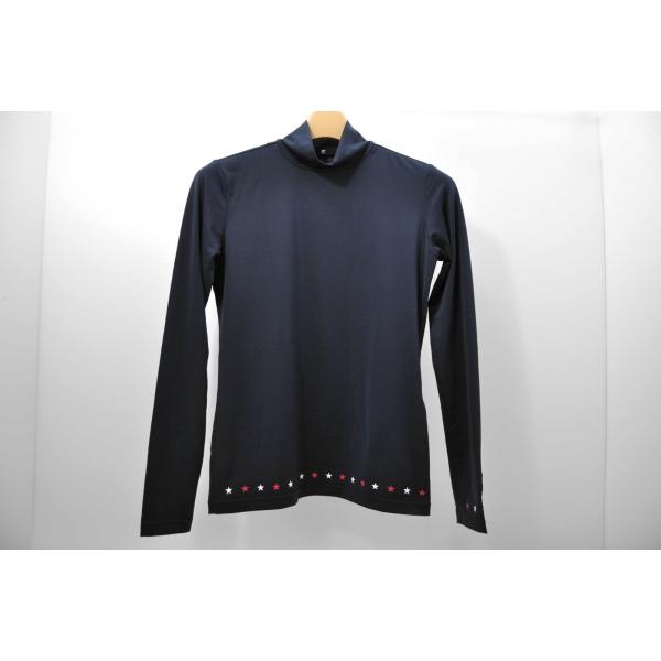 中古【値下げ】キャロウェイ Callaway レディース 長袖シャツ S 紺  ハイネック インナーストレッチ シンプル ネコパケ発送可 80540