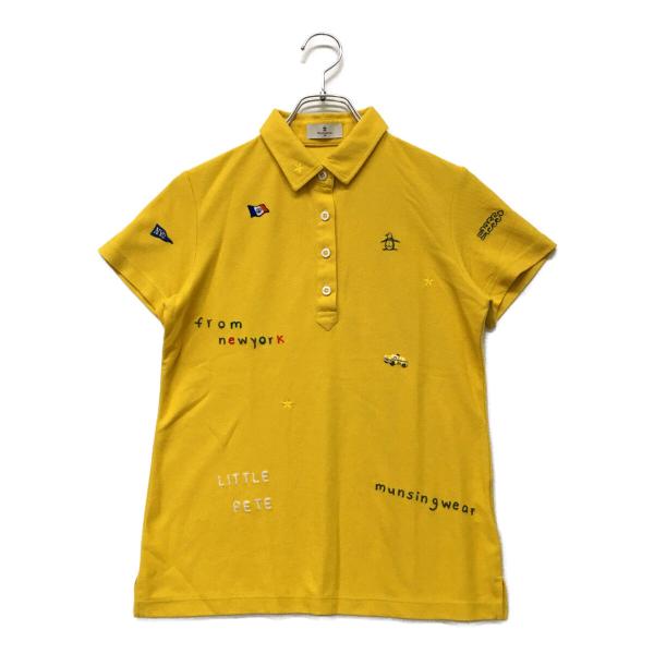 coco 中古【SALE】 マンシングウェア Munsing wear レディース 半袖ポロシャツ M 黄色 イエロー 刺しゅう ネコパケ発送可 94079