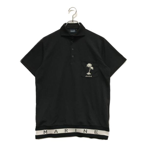 coco 中古 ムータマリン muta MARINE メンズ 半袖ポロシャツ 4(S) 黒 ブラック ボーダー muta MARINE GOLF（ムータマリンゴルフ） coco 中古【値下げ