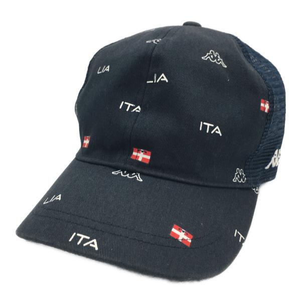 coco 中古【SALE】カッパゴルフ KAPPA GOLF キャップ  紺 訳あり メッシュキャップ 総柄 レターパックプラス発送可 100494