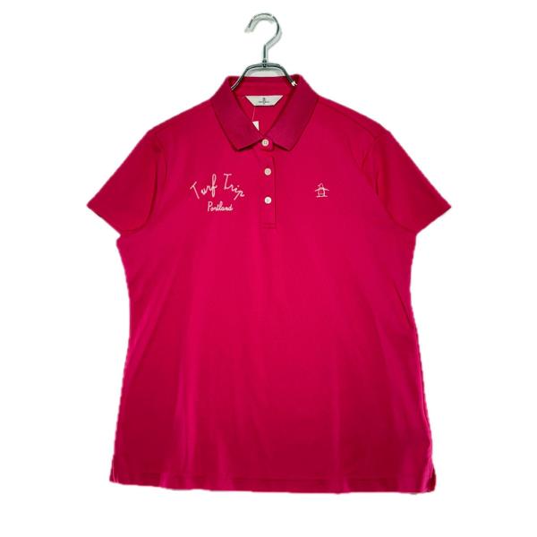 coco 中古【SALE】 マンシングウェア Munsing wear レディース 半袖ポロシャツ 3L ピンク 刺しゅう 大きい ネコポス発送可 102709