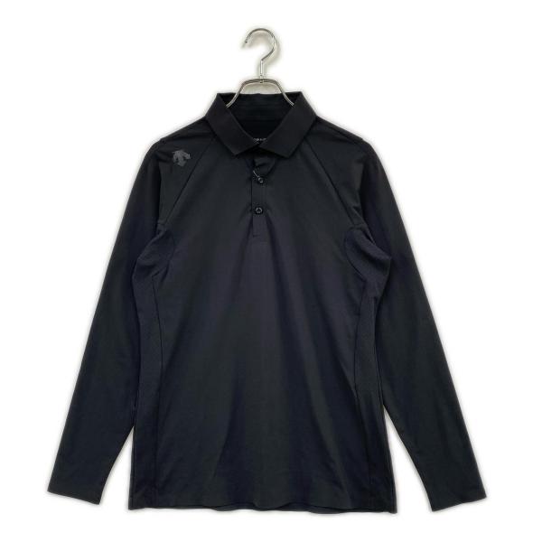 coco 中古 デサントゴルフ DESCENTE GOLF メンズ 長袖ポロシャツ M 黒 ブラック 裏微起毛 DESCENTE GOLF coco 中古 デサントゴルフ メンズ 長袖ポロシャツ M 黒