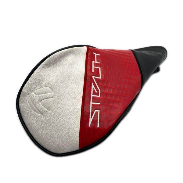 coco 中古 テーラーメイド Taylor Made ヘッドカバー  白×黒×赤 ドライバー用 1W ステルス STEALTH レターパックプラス発送可 111384
