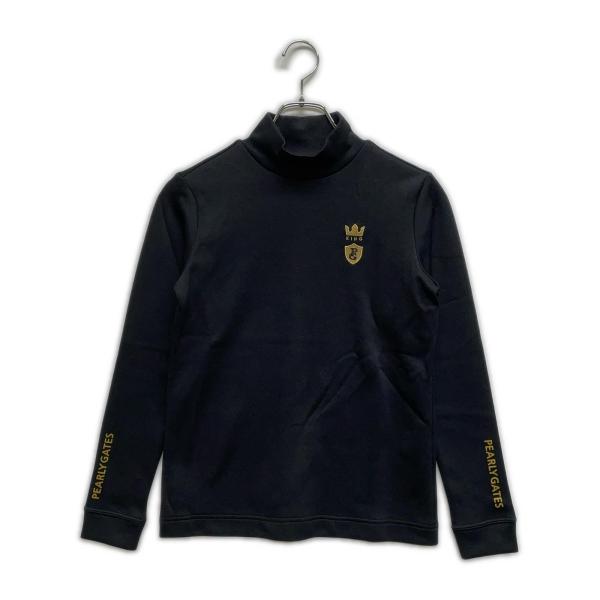 coco 中古【値下げ】 パーリーゲイツ PEARLY GATES レディース 長袖シャツ 0(S) 黒 原英莉花モデル ハイネック ネコポス発送可 K014283