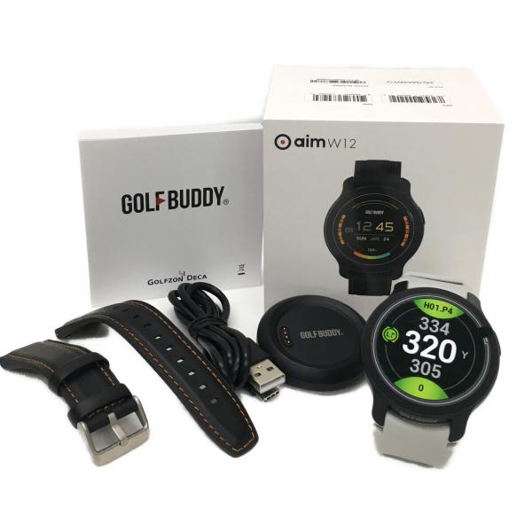 coco 中古【SALE】ゴルフバディ GOLFBUDDY ゴルフナビ ブラック aim W12 ウォッチ型 タッチパネル フルカラー 防水 K015704