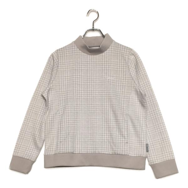coco 中古【値下げ】 ティゴラ TIGORA レディース カットソー M グレー系 千鳥格子 モックネック レターパックプラス発送可 K016713