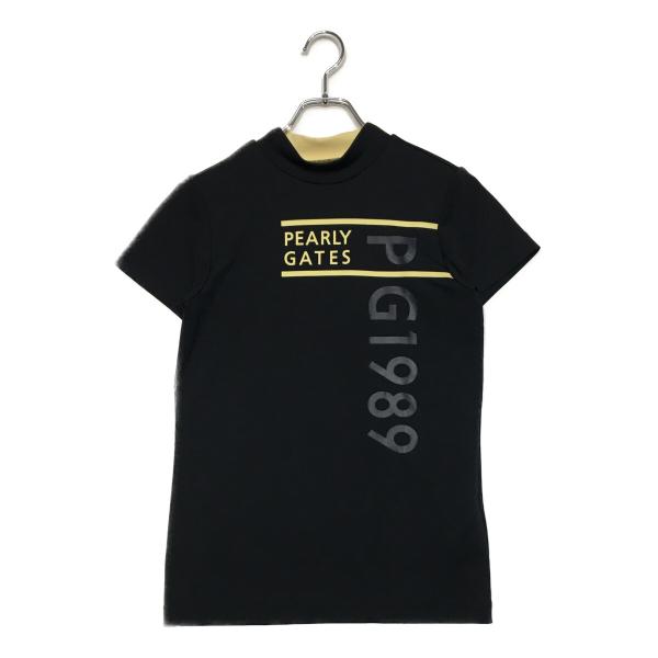 【新品未使用】PEARLY GATES レディース 半袖ハイネックシャツ 黒 PEARLY GATES（パーリーゲイツ） 中古 レディース 半袖シャツ 1(M) 黒