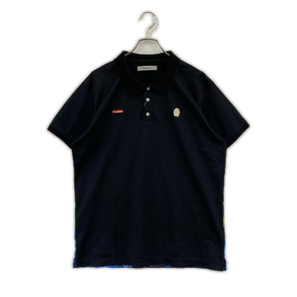 ラッセルノ　メンズ　ゴルフウェア　半袖ポロシャツ サスペンダー風 6(XL) Russeluno（ラッセルノ） coco 中古 メンズ 半袖ポロシャツ 6(LL) 紺