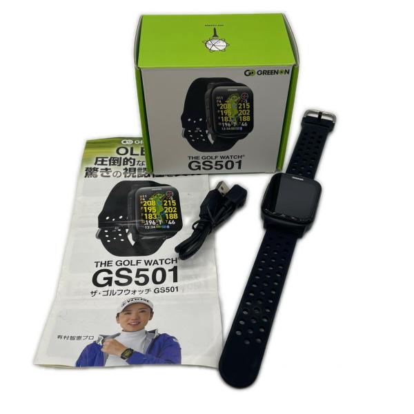 ゴルフナビ GREENON ゴルフウォッチ 腕時計型 GS501 GREENON（グリーンオン） coco 中古【値下げ】 ゴルフナビ 黒 THE GOLF