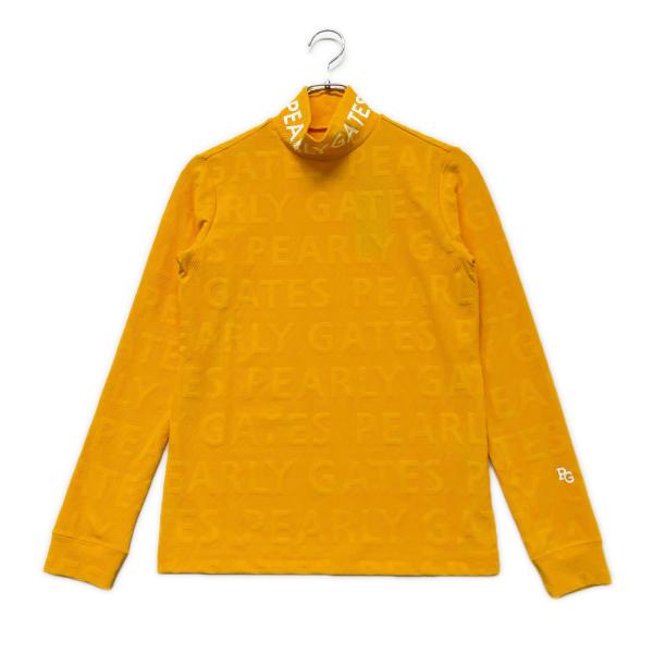 coco 未使用品 パーリーゲイツ PEARLY GATES レディース 長袖シャツ 1(M) イエロー ハイネック 総柄 春秋 PEARLY GATES（パーリーゲイツ） coco 未使用品【値下げ】 レディース