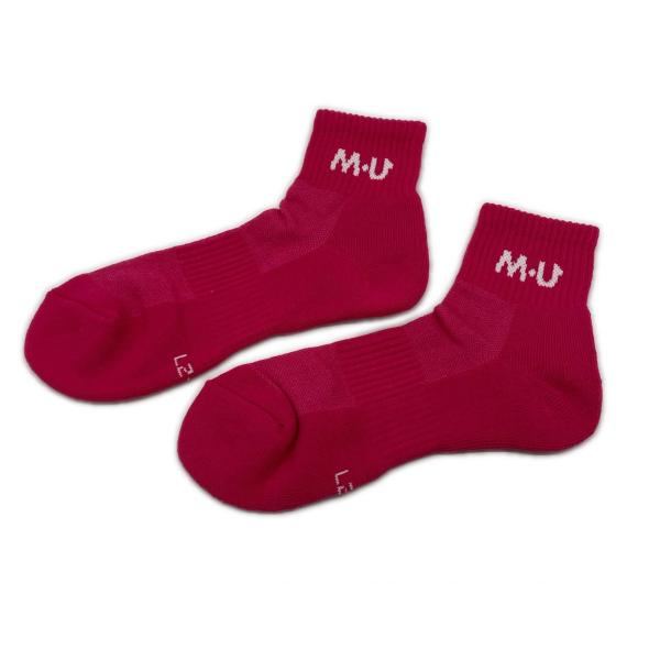 coco 未使用品【値下げ】 エムユースポーツ MU SPORTS メンズ ソックス  25-27cm ピンク ショートソックス ネコポス発送可 K029592