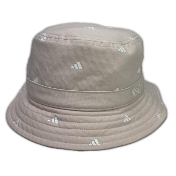 coco 中古 アディダスゴルフ adidas GOLF バケットハット フリー ライトピンク系 ロゴ総柄 ベーシック ネコポス発送可 K031670