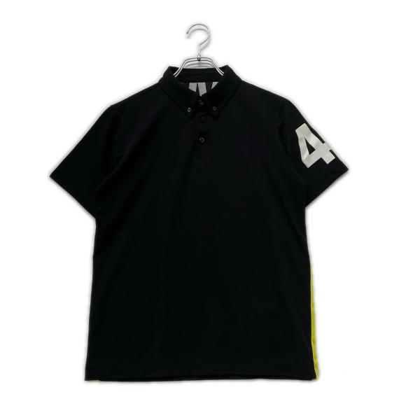 coco 中古 ティーエフダブリュー　フォーティーナイン TFW49 メンズ 半袖ポロシャツ 3(M) 黒 ロゴ TFW49 coco 中古 ティーエフダブリュー フォーティーナイン メンズ