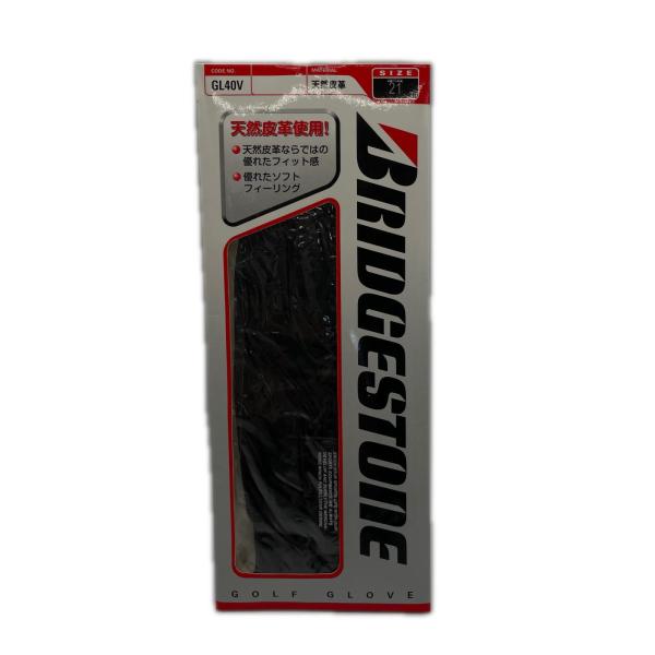 coco 未使用品 ブリヂストンゴルフ BRIDGESTONE GOLF グローブ  21cm ブラック 黒 GL40V 天然皮革 ネコポス発送可 K036306