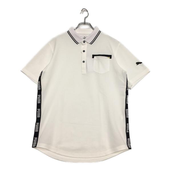 coco 中古 プーマ PUMA メンズ 半袖ポロシャツ XL 白 ホワイト シンプル ネコポス発送可 K036440