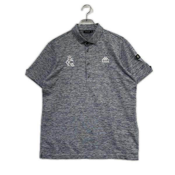 中古 カッパゴルフ KAPPA GOLF メンズ 半袖ポロシャツ L 紺系 ネイビー 吸水速乾 UVカット 薄手 K036535