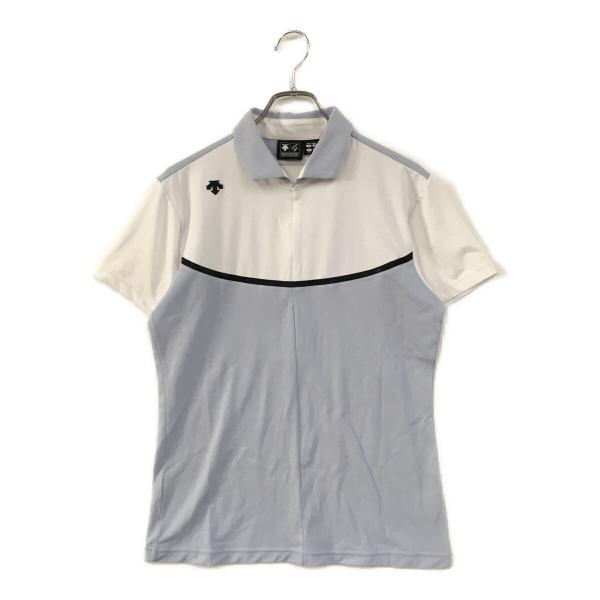DESCENTE GOLF 中古 デサントゴルフ メンズ 半袖ポロシャツ M サックス
