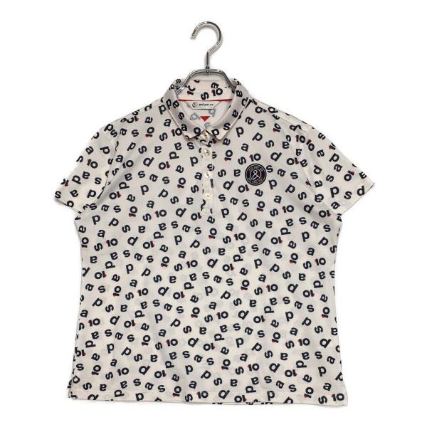 coco 中古 アンパスィ and per se レディース パンツ L 白×グレー ウエストゴム 総柄 and per se（アンパスィ） coco 中古 レディース 半袖ポロシャツ LL 白