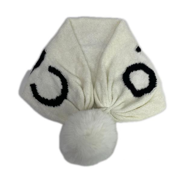 coco 中古【値下げ】 クアルトユナイテッド CUARTO UNITED ボンボンマフラー フリー ホワイト 白 レターパックプラス発送可 K7727