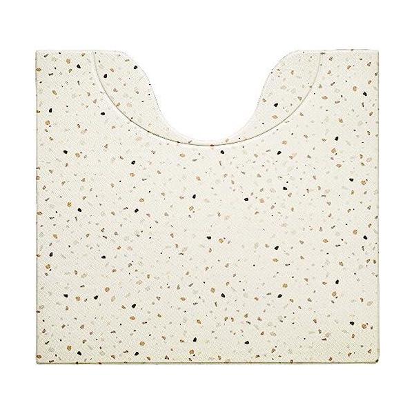 オカトー スキマにピタっ！PVCトイレマット５５×６０ｃｍ テラゾー トイレ用品 撥水加工 お手入れ簡単 抗菌加工 防臭