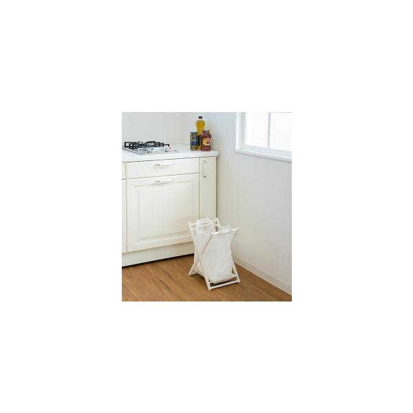 他サイト： 平和工業　エコロスタンド１段　アイボリー　エコ　ゴミ袋スタンド　くず入れ　スリム収納　4907556226525の商品画像