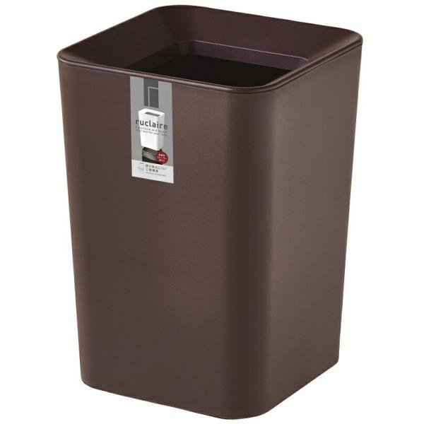 他サイト： アスベル ルクレールＣＶミニ角型ＢＲ ブラウン   4974908621031　袋を見せないペール 角型ペール 開口部も広い 卓上でもリビングでもの商品画像