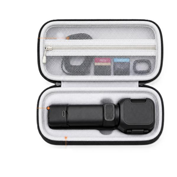 Insta360 Luna Ultra ケース 収納バッグ 保護ケース EVA ハードケース 防水 耐衝撃 ポータブル キャリングケース アクセサリー収納 メッシュポケット ストラップ