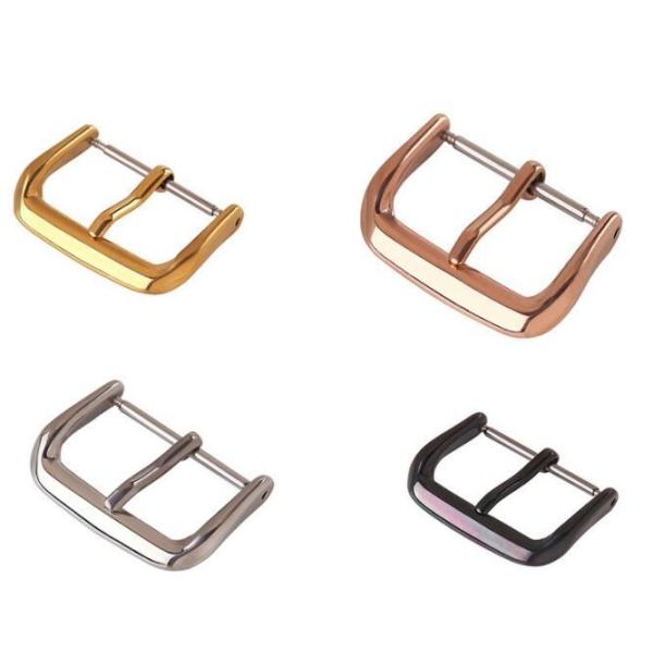 時計バックル尾錠 腕時計ピンバックル 部品 ステンレススチールウオッチクラスプ  レザー時計バンド交換用ピンバックル 8mm 10mm 12mm 14mm 16mm 18mm 20mm 22mm
