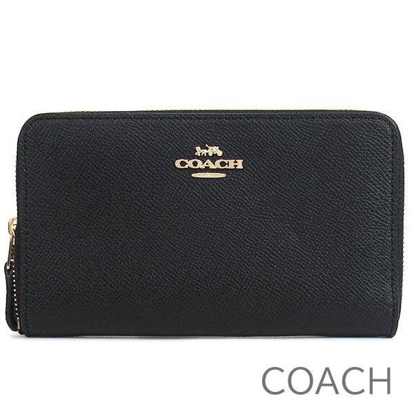 COACH（コーチ） 二つ折り財布 レディース レザー ラウンドファスナー
