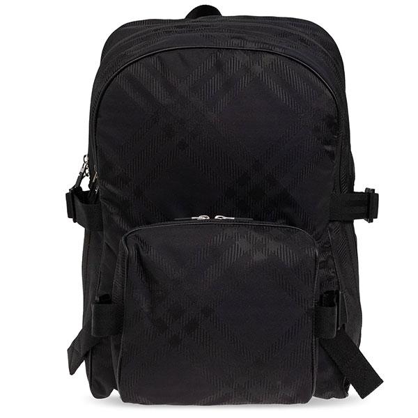 美品　BURBERRY LONDON ナイロン×レザー　バックパック　黒 BURBERRY バーバリー リュック バックパック ブラック ナイロン