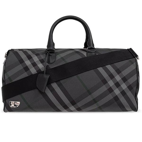 【良品】バーバリーロンドン ボストンバッグ 2way ブラックチェック 紺 BURBERRY バーバリー ロンドン ボストンバッグ 旅行かばん