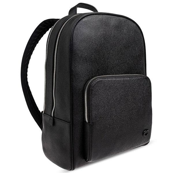 COACH ブラックレザー リュック 中古・古着通販】COACH (コーチ) レザーリュック ブラック