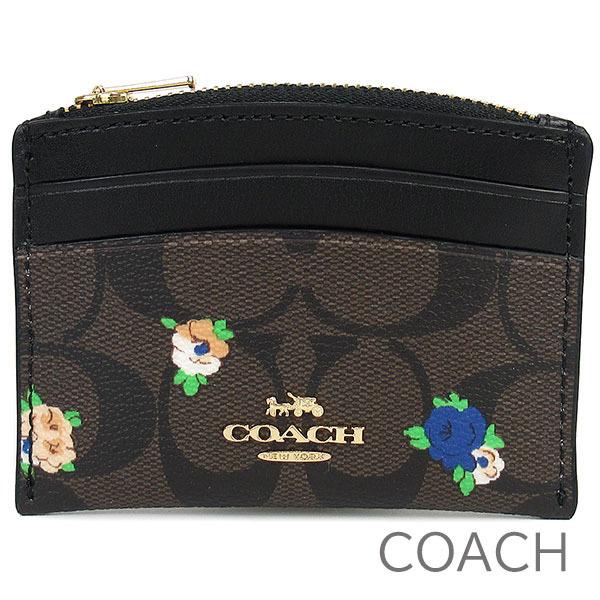 日本通販サイト 紙袋付　新品　COACH コーチ　コインケース 花柄　フラワー キーケース
