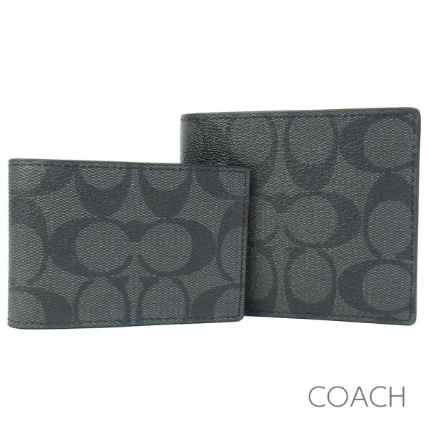COACH（コーチ） 二つ折り財布 定期入れ パスケース IDケース メンズ