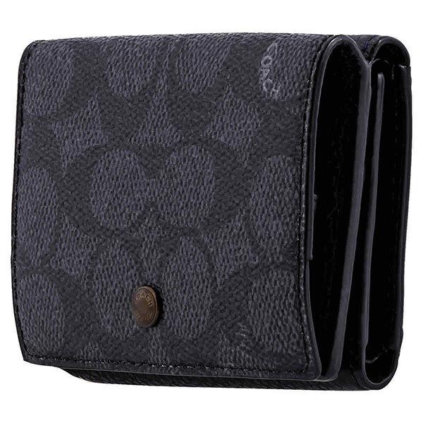 コーチ 三つ折り財布 メンズ レディース COACH シグネチャー レザー 