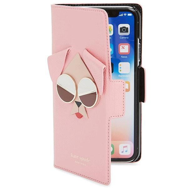 おしゃれ kate spade iPhoneX/Xs 手帳型 アイフォン ケース - iPhoneケース