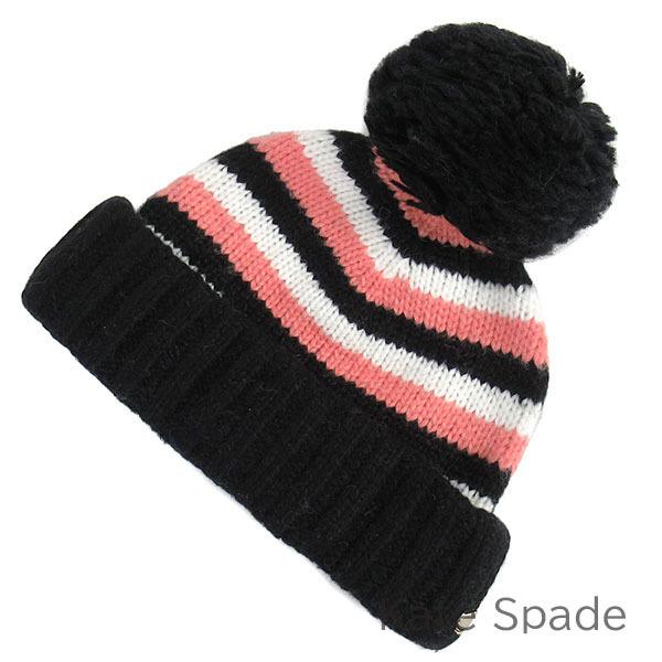 ケイトスペード ニット帽 帽子 ニットキャップ kate spade ボーダー柄 ストライプ柄