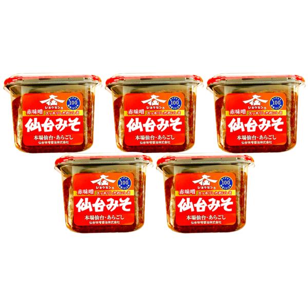 仙台味噌醤油 ジョウセン 本場仙台みそ あらごしタイプ 赤味噌 750g × 5セット じょうせん 仙台みそ 仙台味噌 赤味噌 みそ 味噌 みそ汁 味噌汁 赤だし 味噌カツ