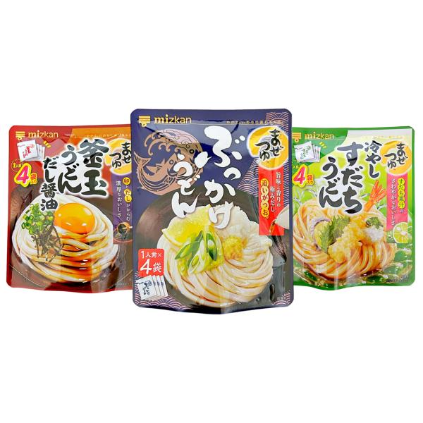 ミツカン まぜつゆ 3種 × 各4人前 12食 詰め合わせセット