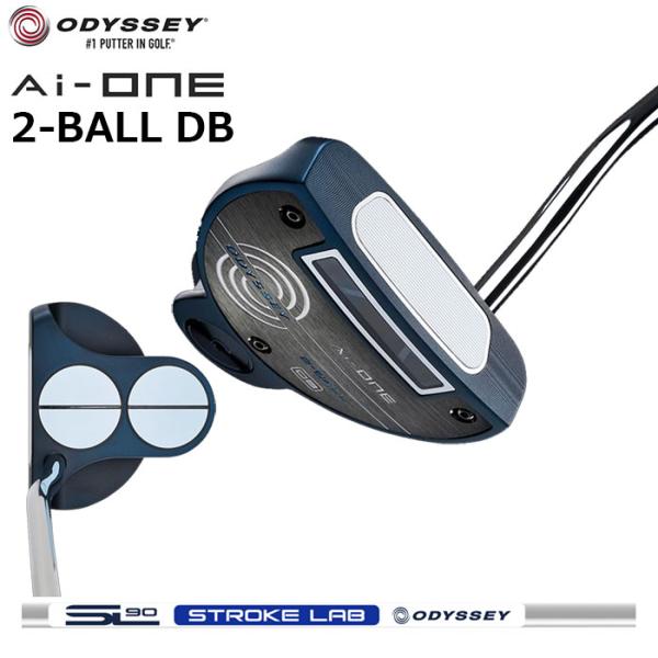 即納OK　ODYSSEY　Ai-ONE 2-BALL DB パター 日本仕様　STROKE LAB 90 スチールシャフト　オデッセイ エーアイワン ストロークラボ