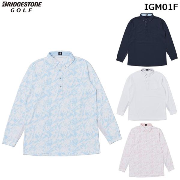 BRIDGESTONE　26年春夏 B-01　長袖ボタンダウンシャツ　IGM01F　ブリヂストン
