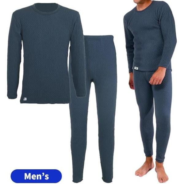 ★紳士 長袖丸首シャツ + ズボン下 の上下セットです★従来のチョモランマとの比較・保温率、抗菌防臭機能は従来版と同等レベルになります・表地の混率が異なります（アクリル70％、毛30％に変更）・抗菌防臭効果のある繊維が異なります（東洋紡のサ...