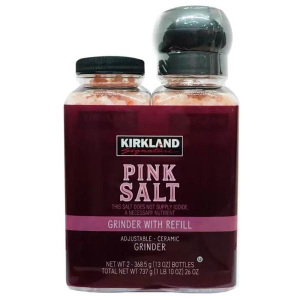 ピンク岩塩（グラインダー付） 368.5g×2 送料無料（東北〜中部） KIRKLAND カークランド コストコ まとめ買い ピンクソルト 塩 結晶塩 岩塩