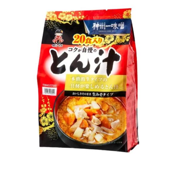 神州一味噌 とん汁 20食×1セット (計20食) コストコ 大容量 インスタント 味噌汁 即席 保存食 豚汁 業務用 送料無料 Cocoa