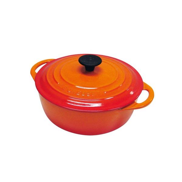 ル・クルーゼ Le Creuset ココット・ビス ロンド 22cm オレンジ 鋳物