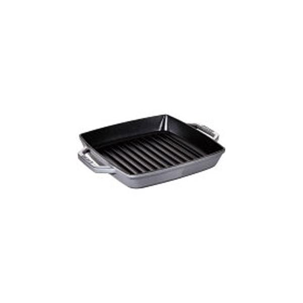 STAUB - ストウブ  20㎝　グレー ストウブ staub ピュアグリル スクエア 28cm グレー 40511-684