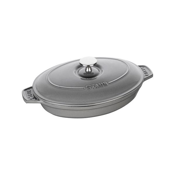 STAUB ホットプレート31㎝ グレー ストウブ 鍋 Staub オーバル ホットプレート 23cm 両手鍋