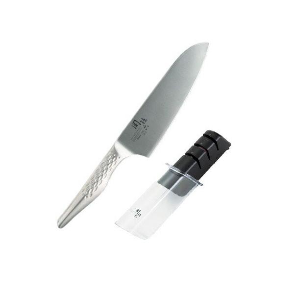 貝印 キッチンツール 2点セット【セット内容】貝印 関孫六 匠創 三徳 165mm ×1貝印 関孫六 ダイヤモンド＆セラミックシャープナー ×1【貝印 関孫六 匠創 三徳 165mm】サイズ：全長298×刃幅46×柄の高さ20mm重量：13...